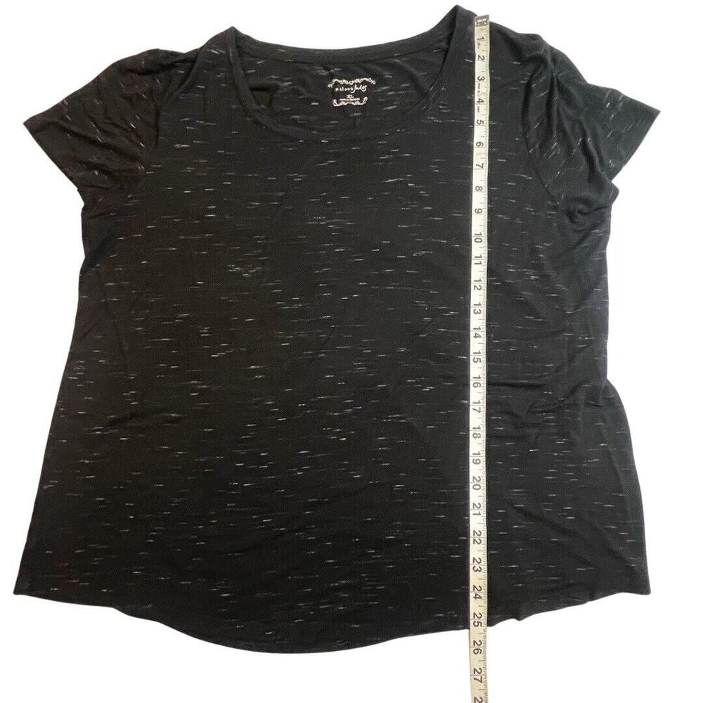 Maison Jules Top Womens XL Black Casual Basic Stretchy Preppy Soft Girl T Shirt - Picture 4 of 9